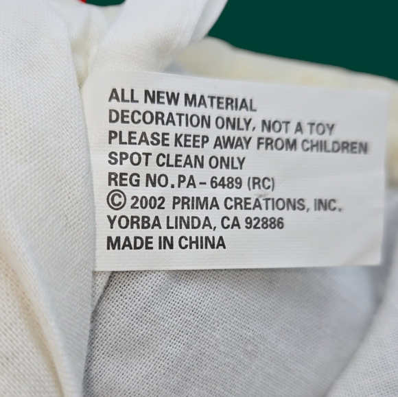 Vintage Holiday Christmas Stocking Santa Teddy Snowflake Bells Christmas Tree - Picture 5 of 7